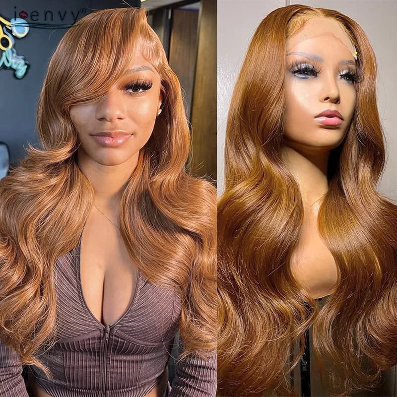 Ginger Orange 13X6 Lace Front Wigs Human Hair Wigs Body Wave 13X4 Blonde Lace Frontal Wig Colored Transparent Lace Wig For Women