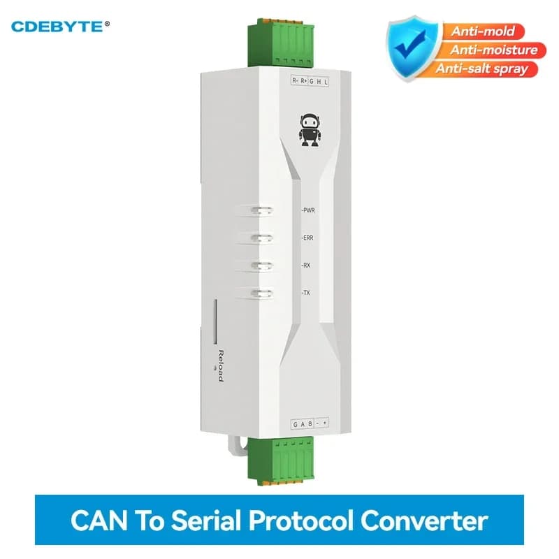CAN To Serial Protocol RS485 CANBUS Converter CDEBYTE ECAN-101 Modbus All-terminal Interface Frame Formats AT Command Baud Rate