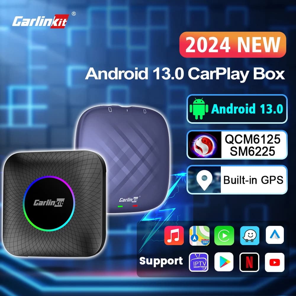 Carlinkit 5 CarPlay Mini Ai Box Wireless CarPlay Wireless Android Auto For Audi Benz Mazda Toyota For Netflix YouTube 4G LTE GPS