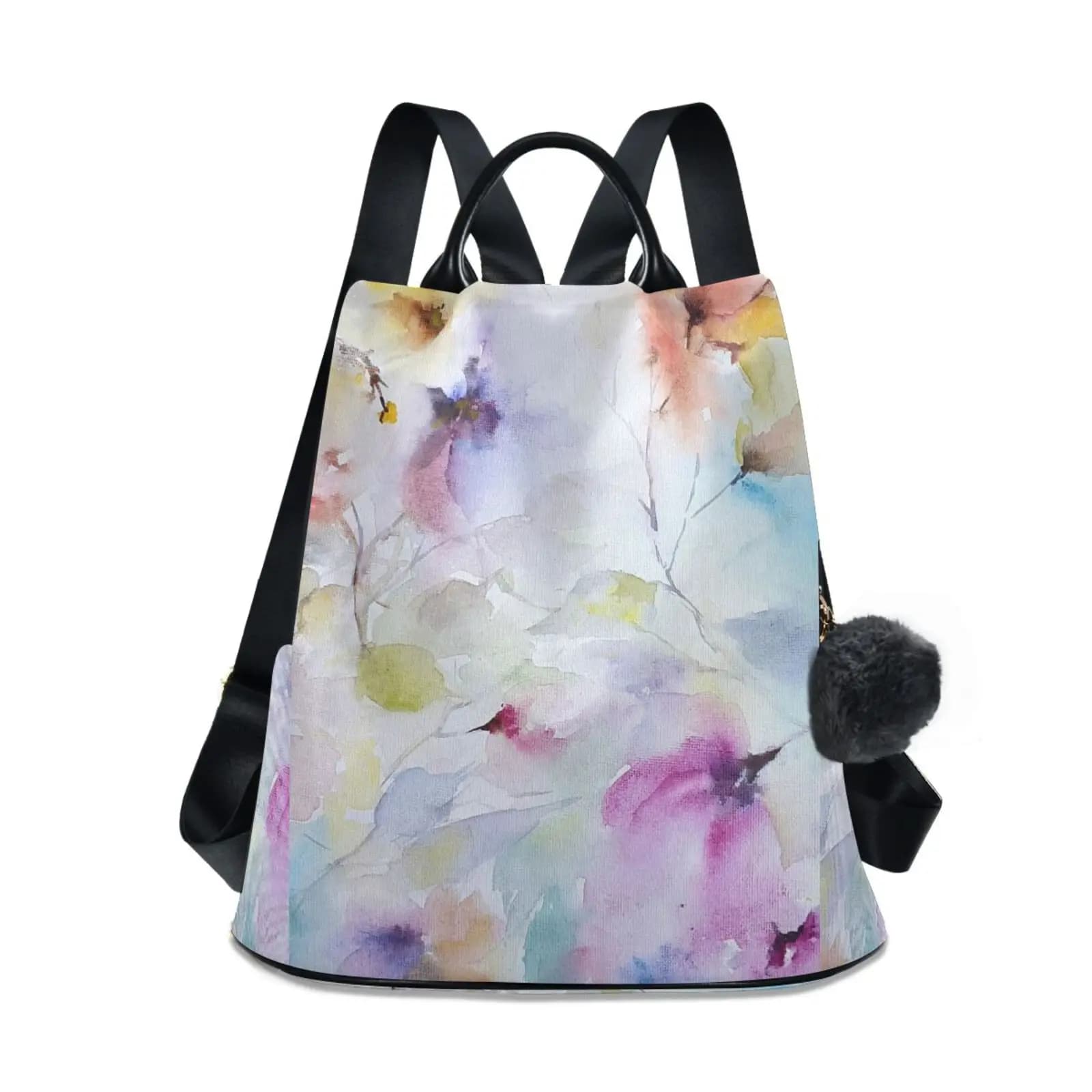 New Hot Women’s Backpack Flower Print High Quality Soft Polyester Fashion Shoulder Bags Large Capacity Anti theft Backpack