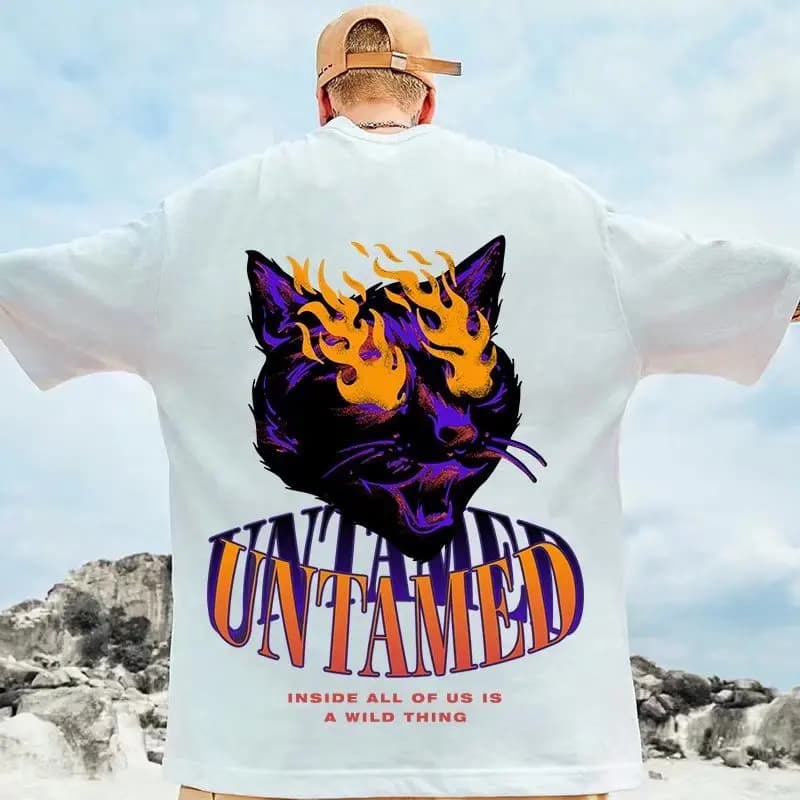 Summer New Casual Loose T-shirt Short Sleeved Men's Fashion Loose Printing Large 8XL Hip Hop Couple Wear Half Sleeve Cotton Top