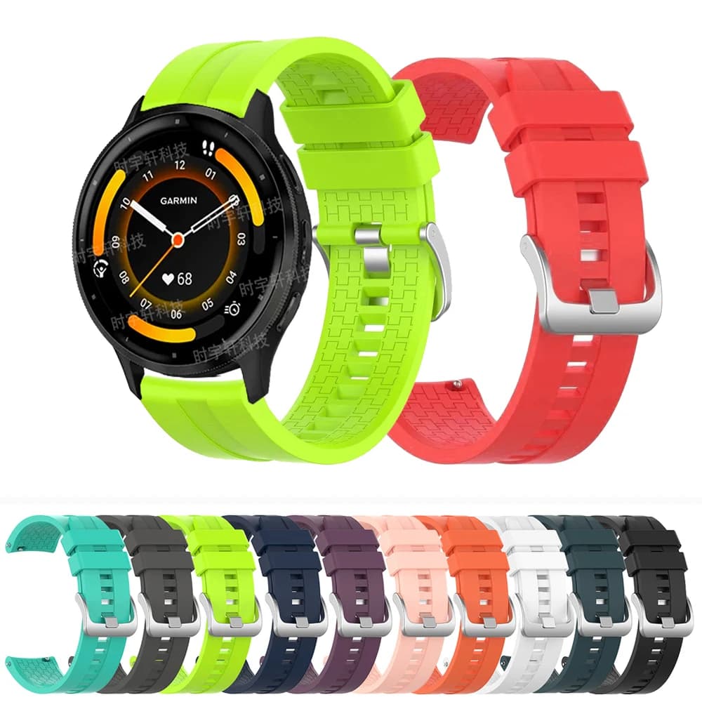 For Garmin Venu 3 2 Smartwatch Band Silicone 22mm Wrist Strap For Garmin Forerunner 265 255/Vivoactive 4 Correas reloj Bracelet