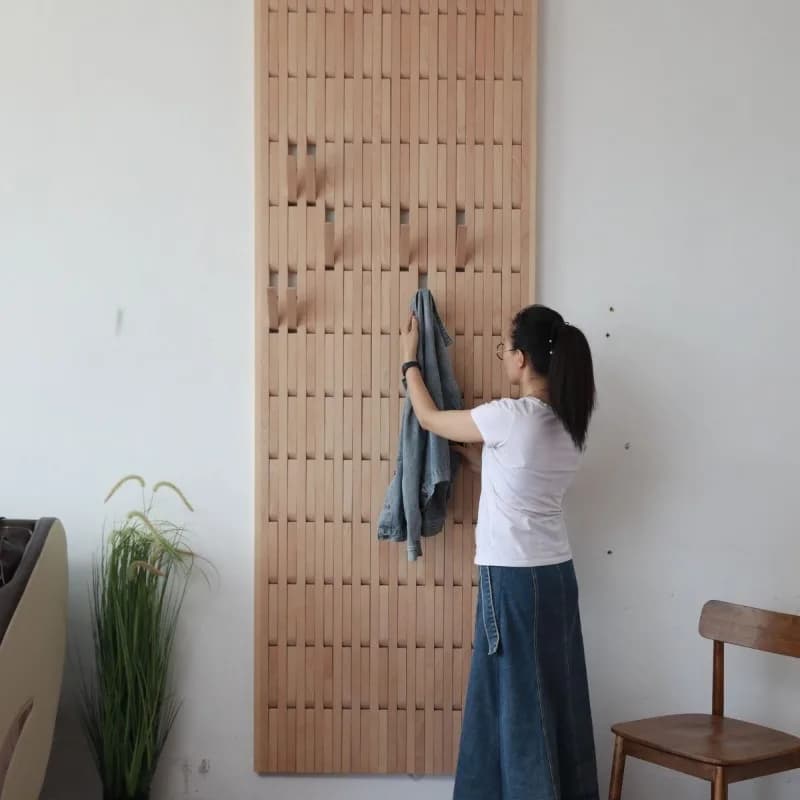 Multilayer Creativity Wall Clothes Hanger Wood Wall Coat Racks Hooks Living Room  Wall Clothes Hanger Closet Home Furniture