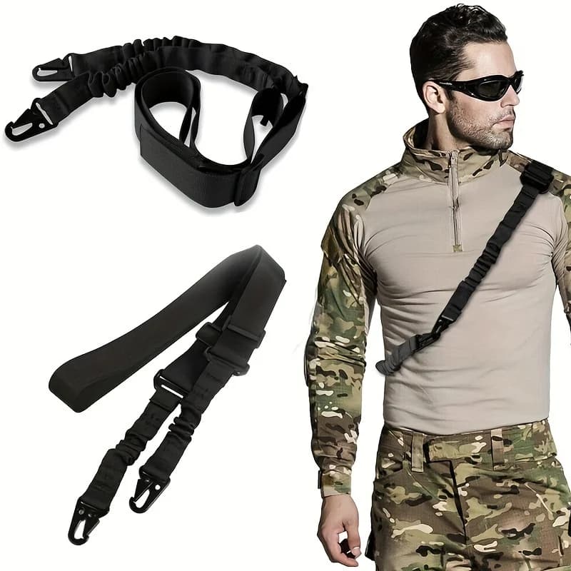 Outdoor two Point Tactical Harness CS Tactical Gun Rope Diagonal Safety Rope ,Tactical Camouflage Belt For Men and Women