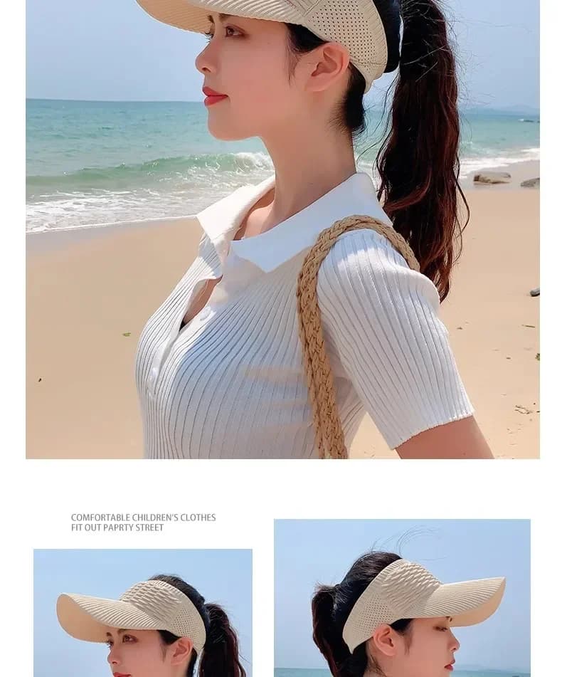 Summer Knit Korean Style Duck Tongue Hat Anti-UV Sunshade Leisure Baseball Cap for Fashionable Outdoor Sports