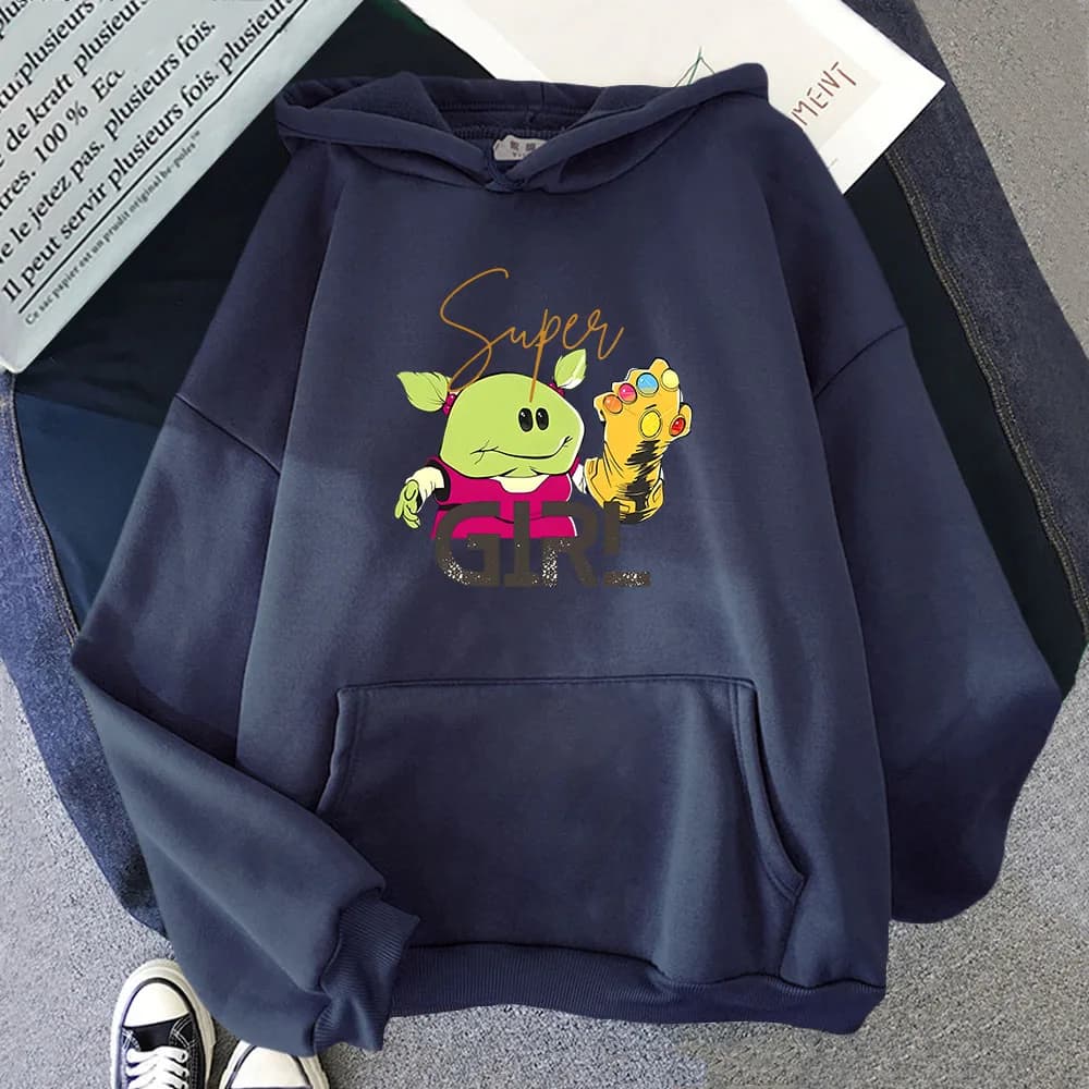 Nanalan Cartroon Hoodies Kawaii Cute Super Girl Sweatshirt Men/Women Streetwear Aesthetic Sudaderas Para Mujer Anime Casual Tops