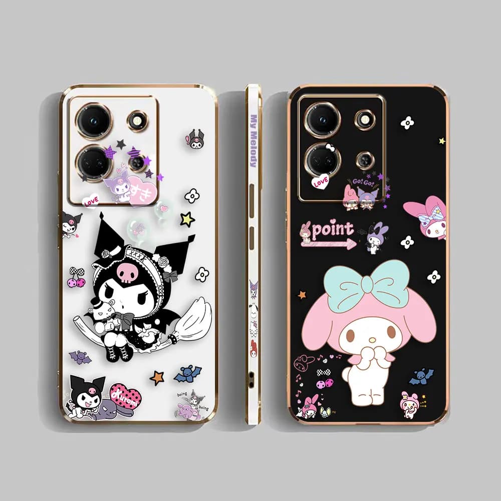 Fashion Melody Kuromi Cover Smooth E-TPU Phone Case Infinix NOTE 30 12 G96 12I 11 10 10I SMART 5 6 7 8 ZERO 20 5G PRO Case Shell