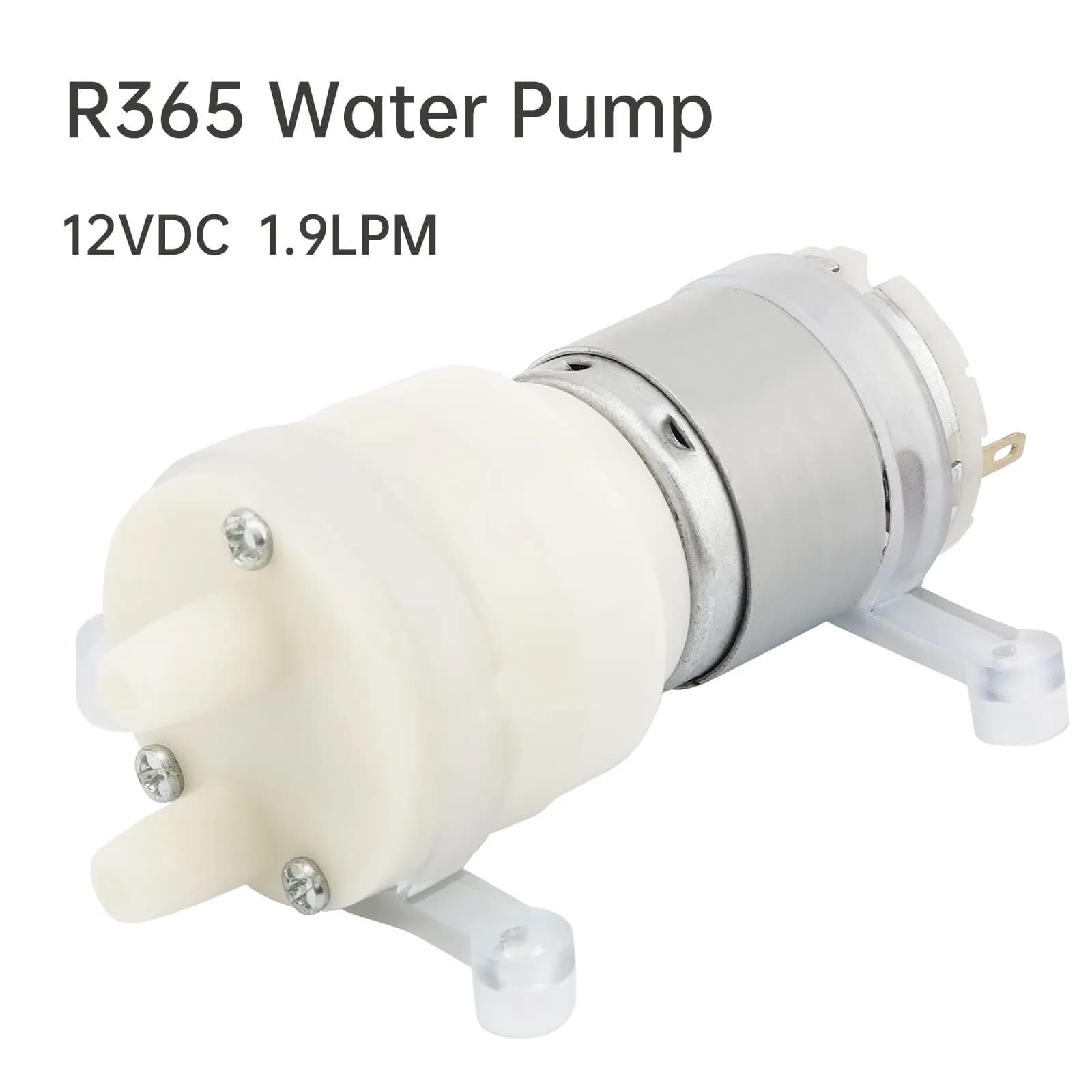 R365 Micro Water Pump Motor DC 12V 1.9L/Min Mini Self Priming Pump Silent Electric Diaphragm Pump for Water Dispenser