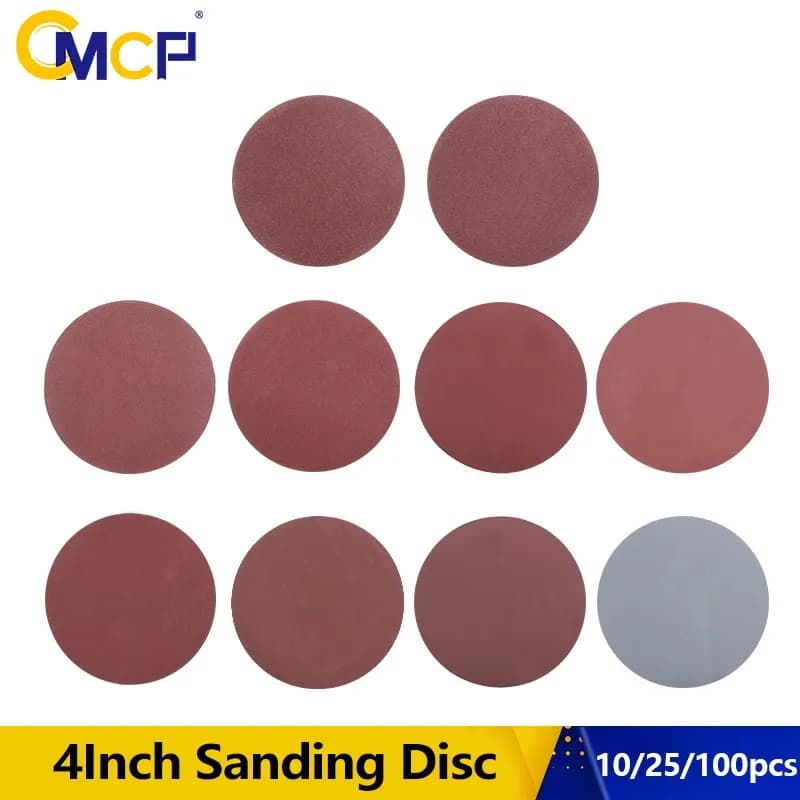 CMCP Sanding Disc 4Inch Hook & Loop Sanding Discs 100mm Round Sandpaper Grit 80-3000 For Abrasive Tools 10pcs/25pcs/100pcs
