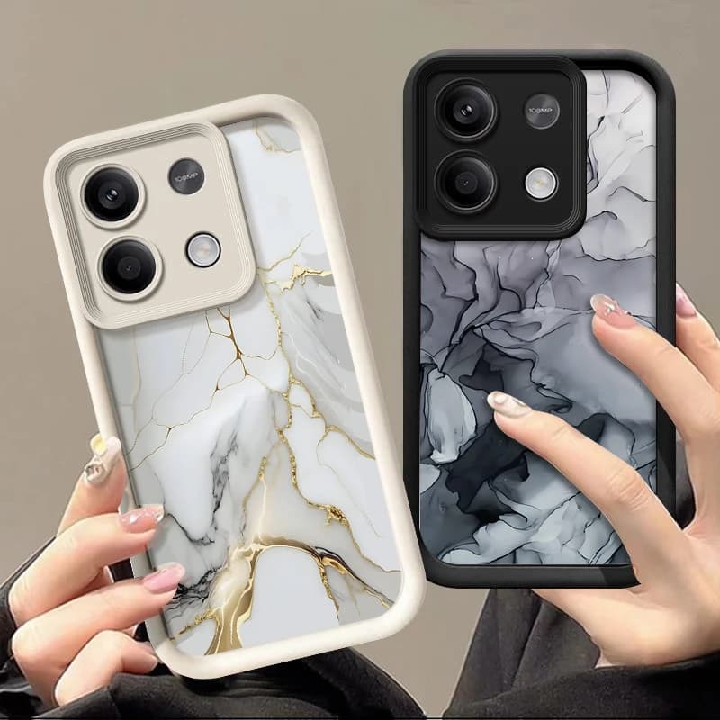 Sandstone Marble Case For Xiaomi 13T 14T Pro Funda Redmi Note 13 Pro 5G 10 11 12 14 Poco X5 X6 F6 Shockproof Bumper Soft Cover