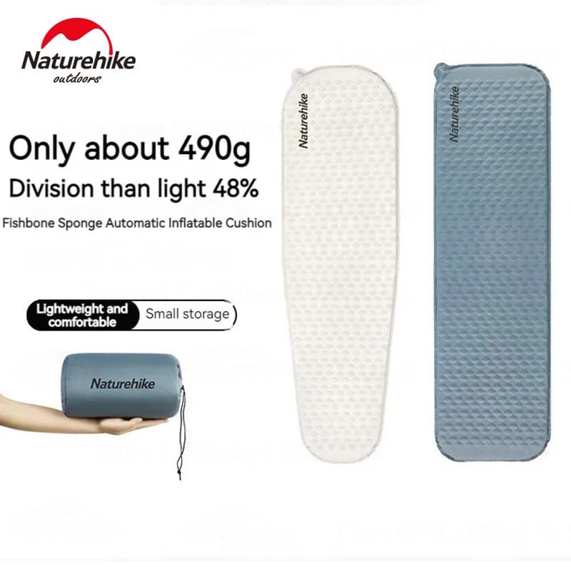 Naturehike Self-inflating Air Mattress Quick Self Inflatable Bed Ultralight Camping Hiking Sleeping Pad Travel TPU Nylon Mat