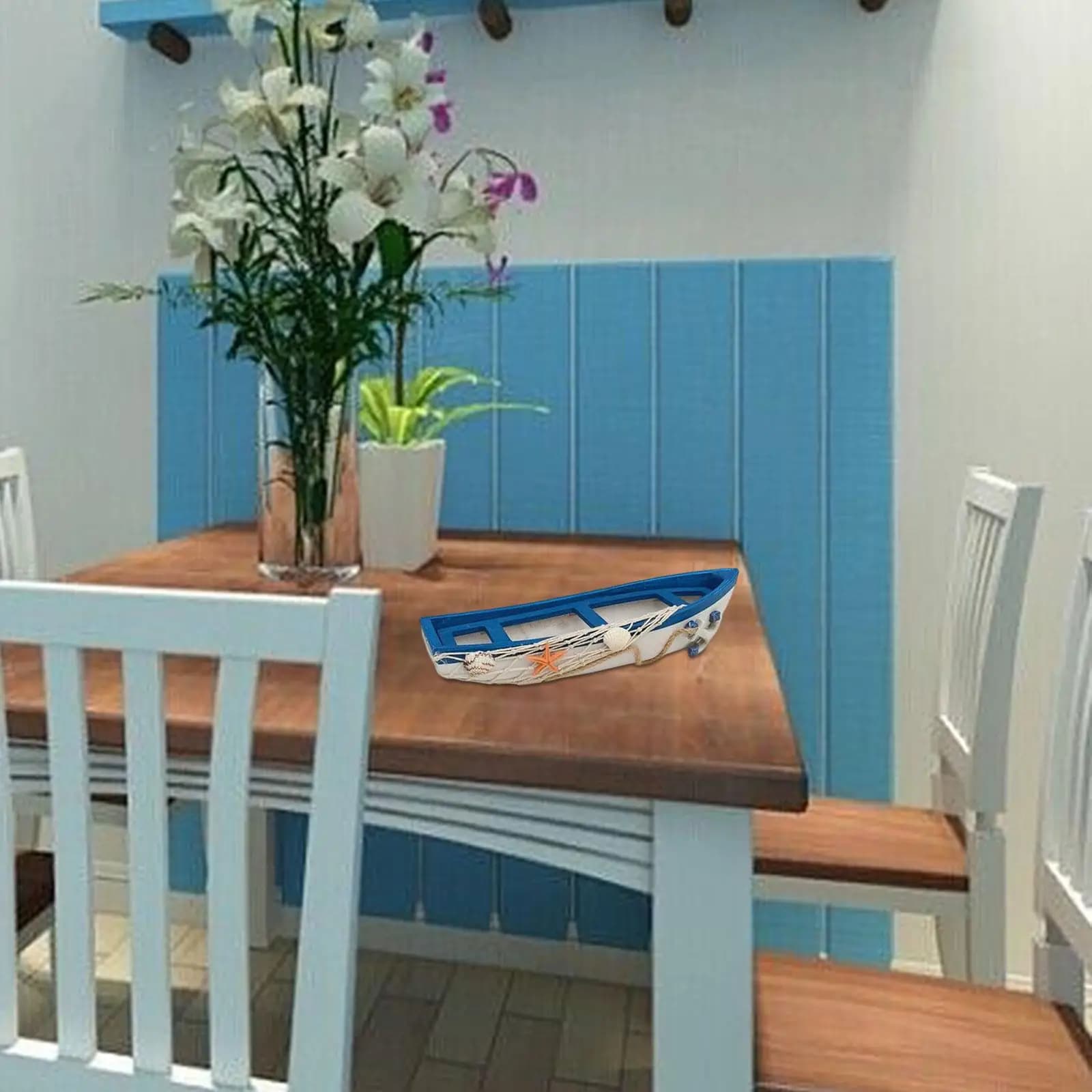 Boat Ornaments Marine Tabletop Gifts Office Living Room Shelf Home Statue Beach Model Wooden Statue