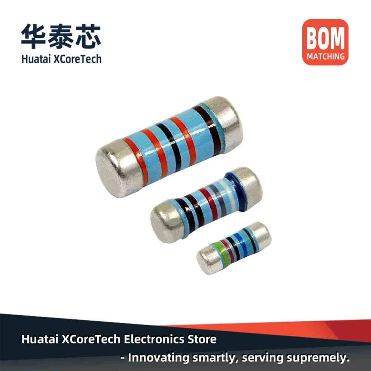 10PCS SMD Metal Film Precision Resistor MELF 0207(1/2W)±1% 15KΩ 18KΩ 20KΩ 22KΩ 24KΩ 27KΩ 30KΩ 33KΩ 36KΩ 39KΩ 43KΩ 47KΩ 51KΩ 56KΩ