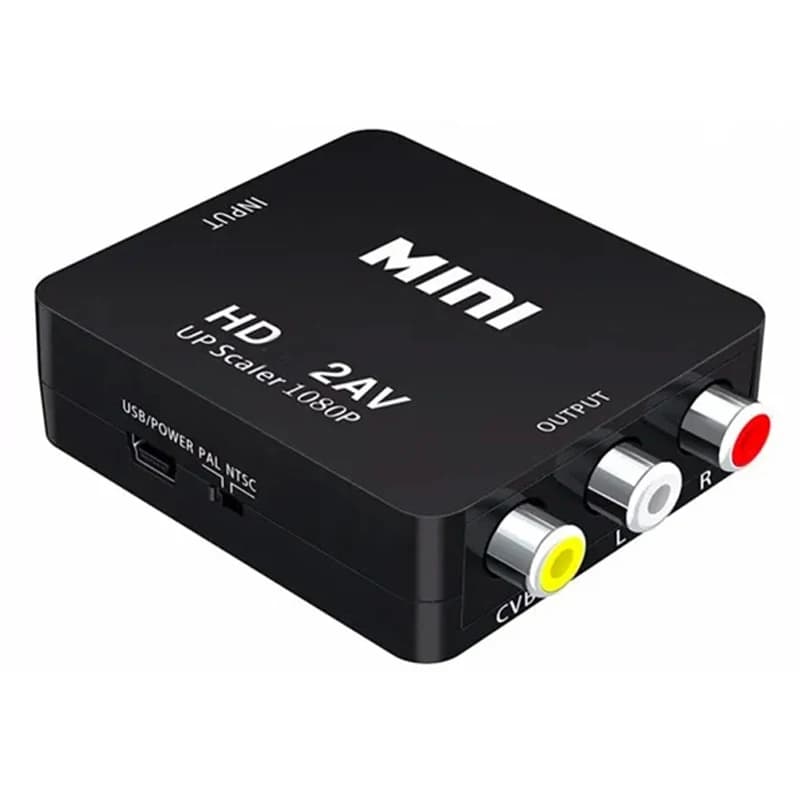 HDMI-compatible To AV RCA Adapter Converter Box 1080P RCA AV CVSB LR Video Composite AV Scaler Converter For PC HDTV Projector
