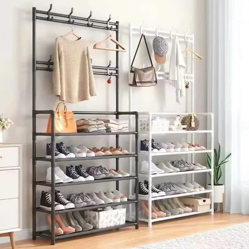 2025 Hot Multi-Layer Shoe and Hat Rack Household Multifunctional Shoes Racks Floor Standing Floor Standing Sneaker Coat Cabinet