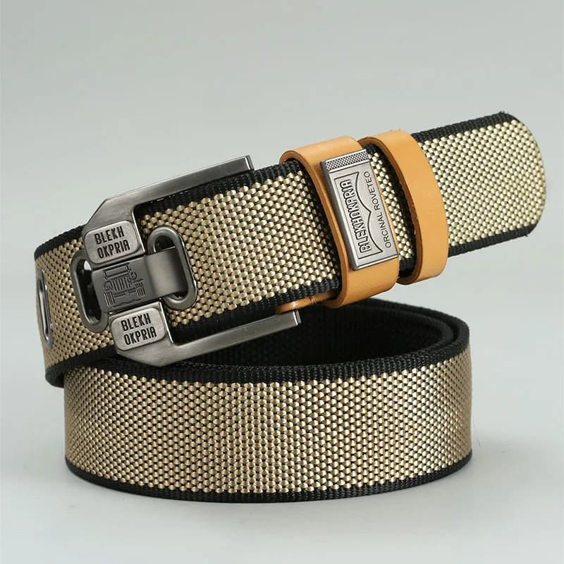 Men's Pin Buckle Youth Overalls Canvas Waistband Belt Casual Retro Decorative Belt Fashion High Quality Webbing Belt c032