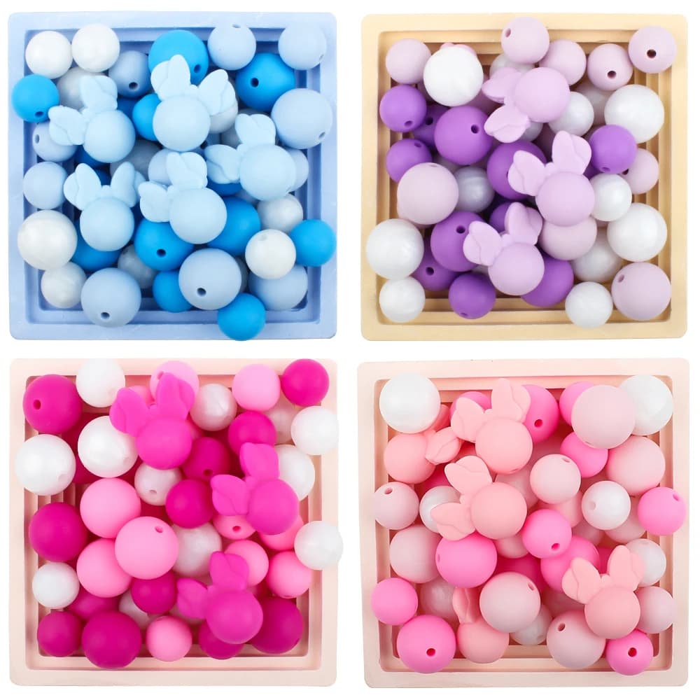 50Pcs New Silicone Beads Cartoon Shape Beads Set For Jewelry Making DIY Necklaces Bracelet Jewelry Accessories Wholesale