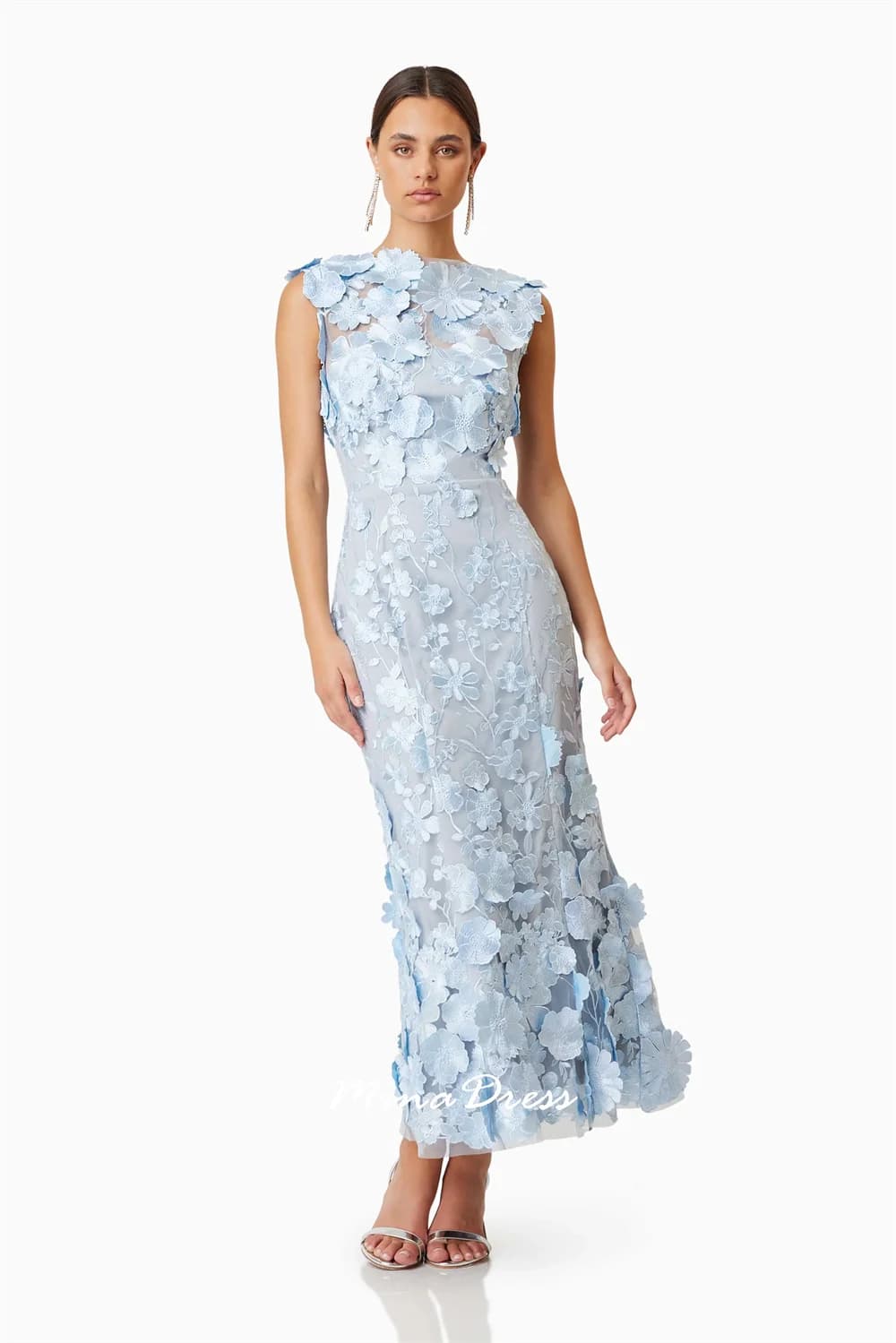 Mina Customized Cocktail Party Prom Dress Arabic Evening Dress Luxury Elegant Party Dresses Woman Grace 3D Floral Lace 2025