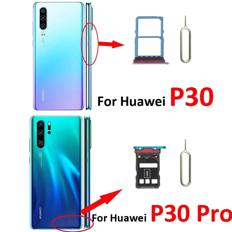 For Huawei P30 New Phone SIM Chip Card Tray Slot Holder Pocket For Huawei P30 Pro With Tools