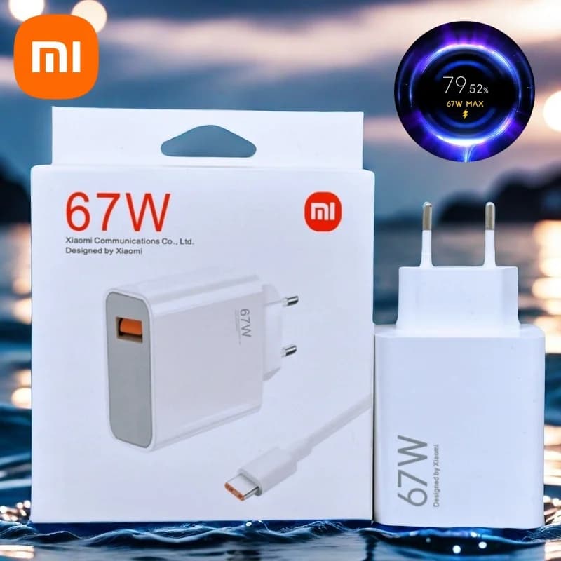 Xiaomi 67W Charger Original Fast Charge Turbo Adapter Usb Type C Cable For Redmi Note 14 13 Pro Mi 13 Lite K60 K60E K50 Phone