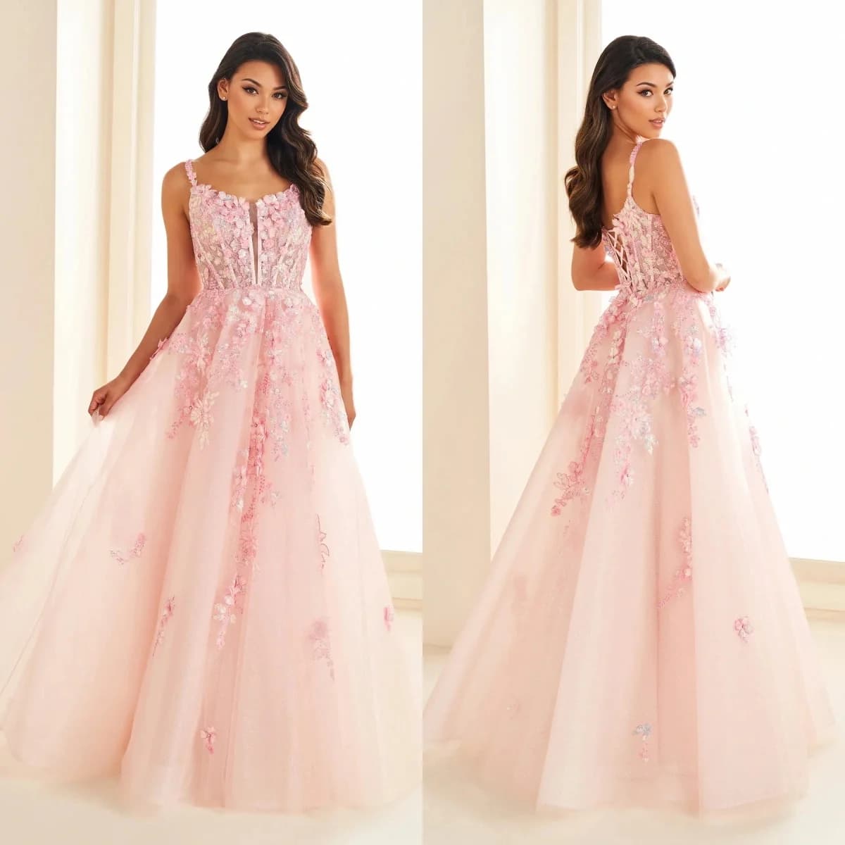 Charming A Line Prom Dresses Shiny Lace Sequins Sleeveless Evening Dresses Sleeveless Sweep Train Customized Graduation Gowns