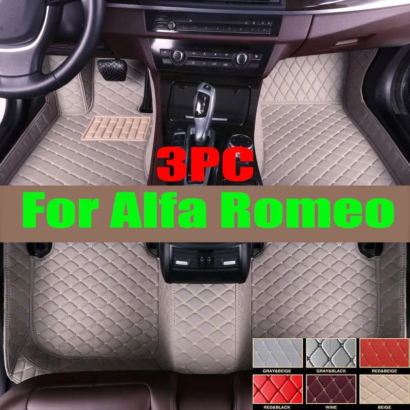 Car floor mats for Alfa Romeo Stelvio 2017 2018 2019 2020 Custom auto foot Pads automobile carpet cover