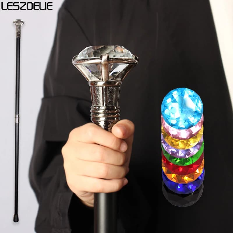 10 Colors Diamond Type Handle Luxury Walking Stick Canes Men Decorative Walking Cane Women Elegant Fashion Vintage Walking Stick