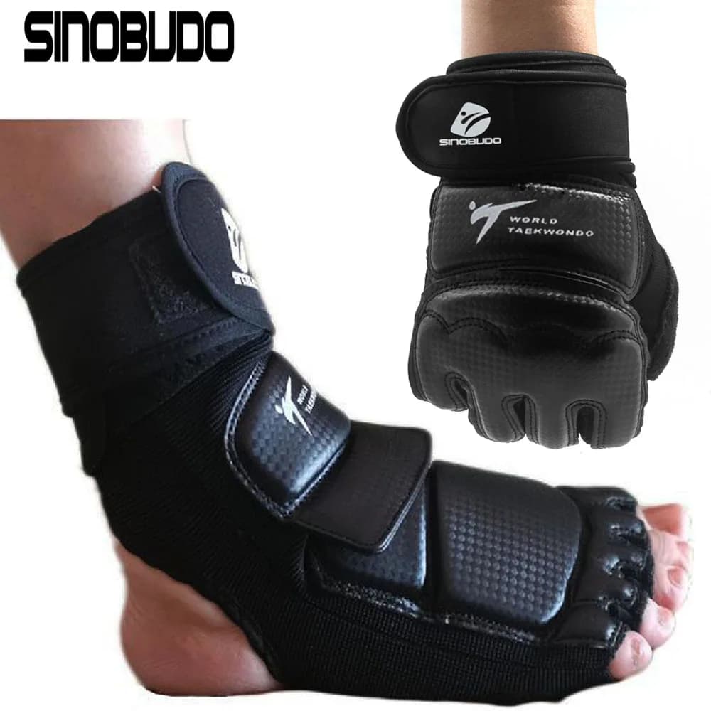 Adult child protect gloves Taekwondo Foot Protector Ankle Support fighting foot guard Kickboxing boot WT approved Palm protector