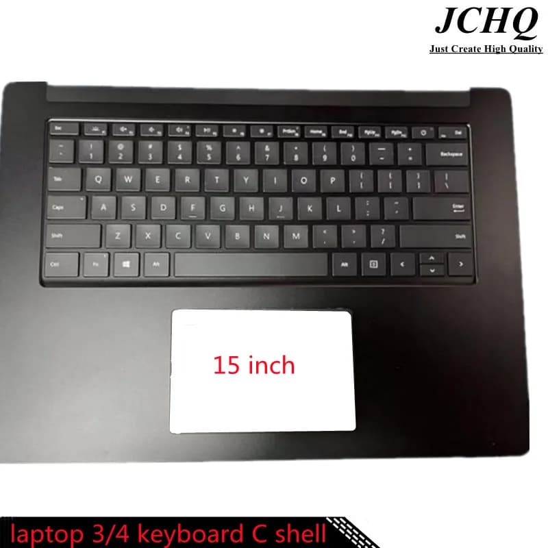JCHQ Keyboard C Shell For Microsoft Surface Laptop3/4 1872 1873  C shell  Black Us Keyboard 15 Inch