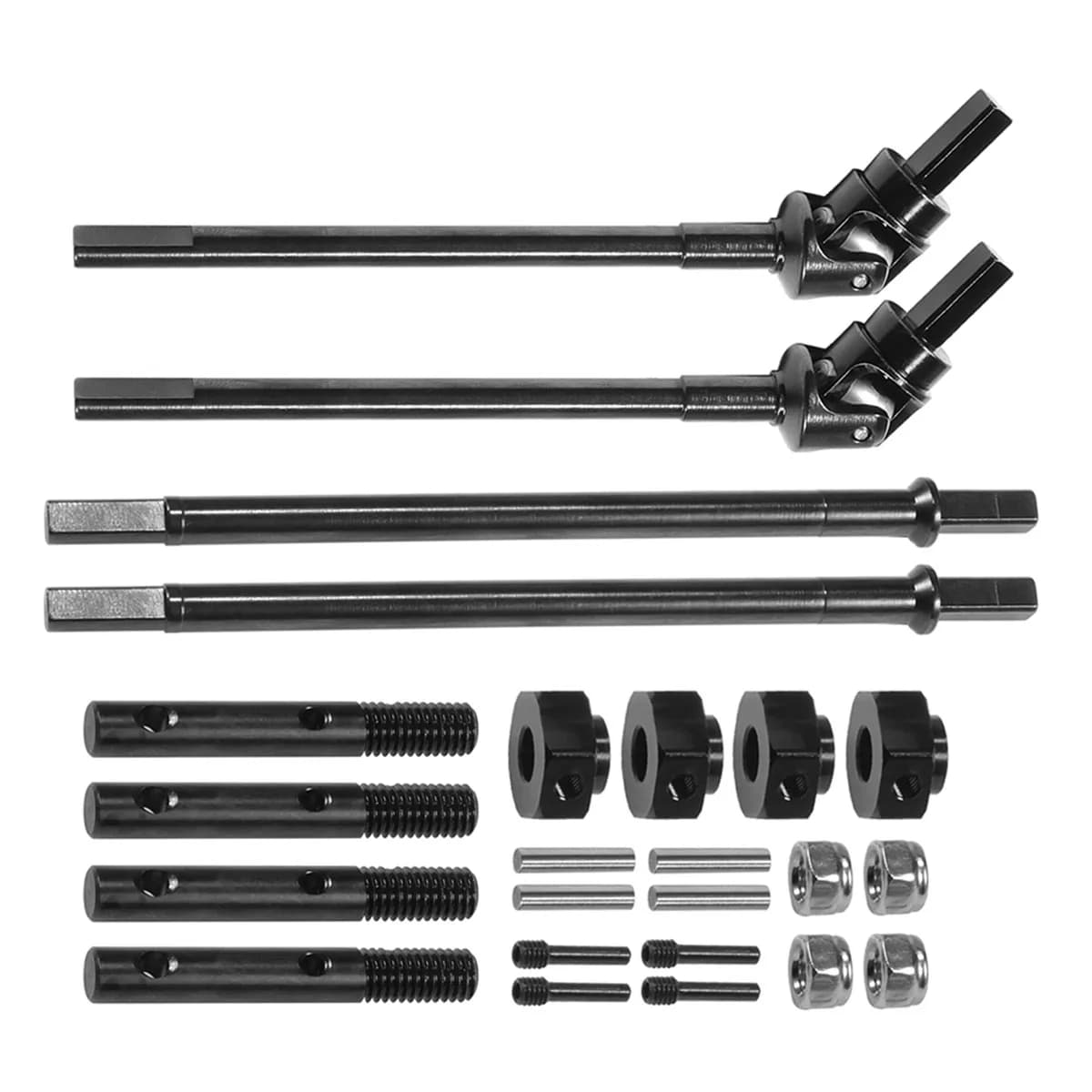 Reinforced Steel F9 Portal Stub Axle Universal Joint Straight Shaft Overdrive Gears for 1/10 RC Crawler Rigs UTB10 Replacement