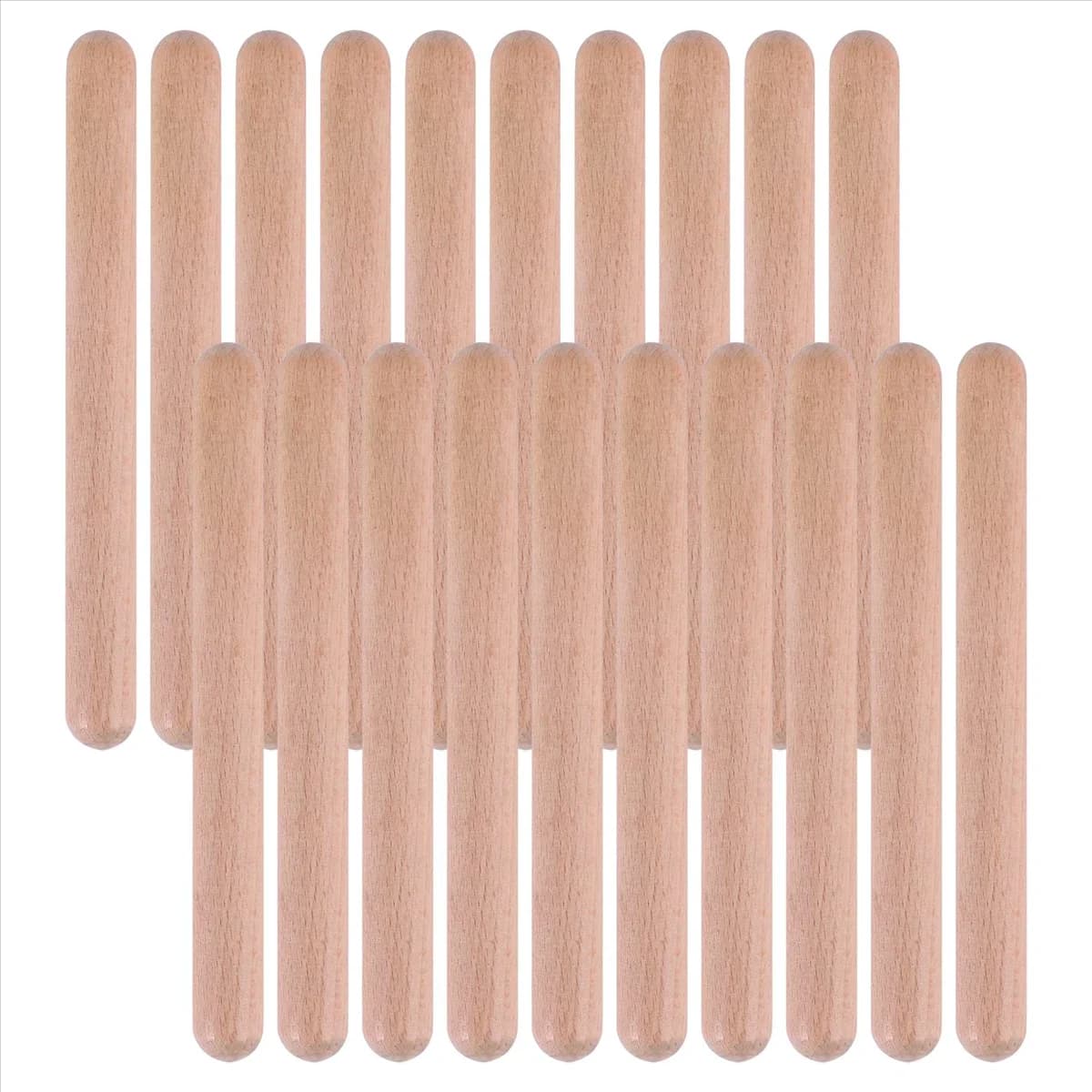 20Pieces 8 Inch Kids Rhythm Sticks Music Lummi Sticks Classical Wood Claves Musical Percussion Instrument Musical Sticks