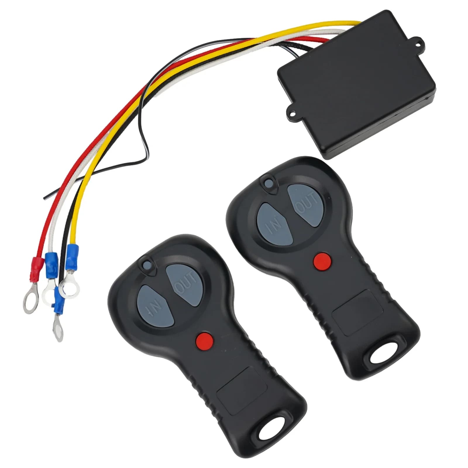 Receiver 12V Wireless Electric Winch Remote Control System For ATV SUVs With Power Input And Output Functions!