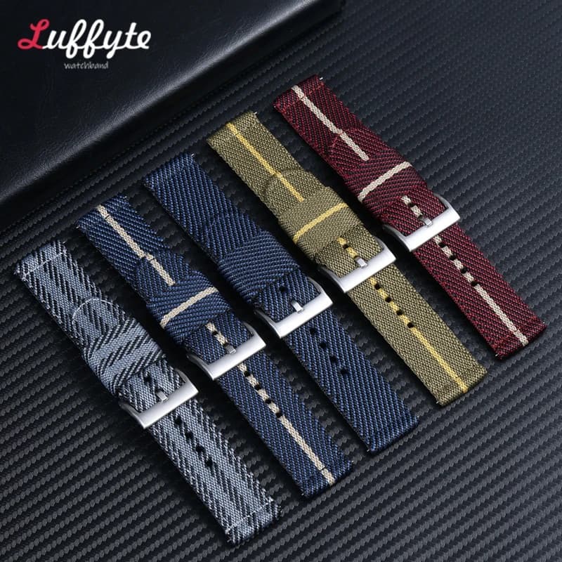 20mm 22mm Nylon Watch Strap Soft Nylon Sport Replacement Band Quick Release Universal Canvas Replacement Bracelet Watchband
