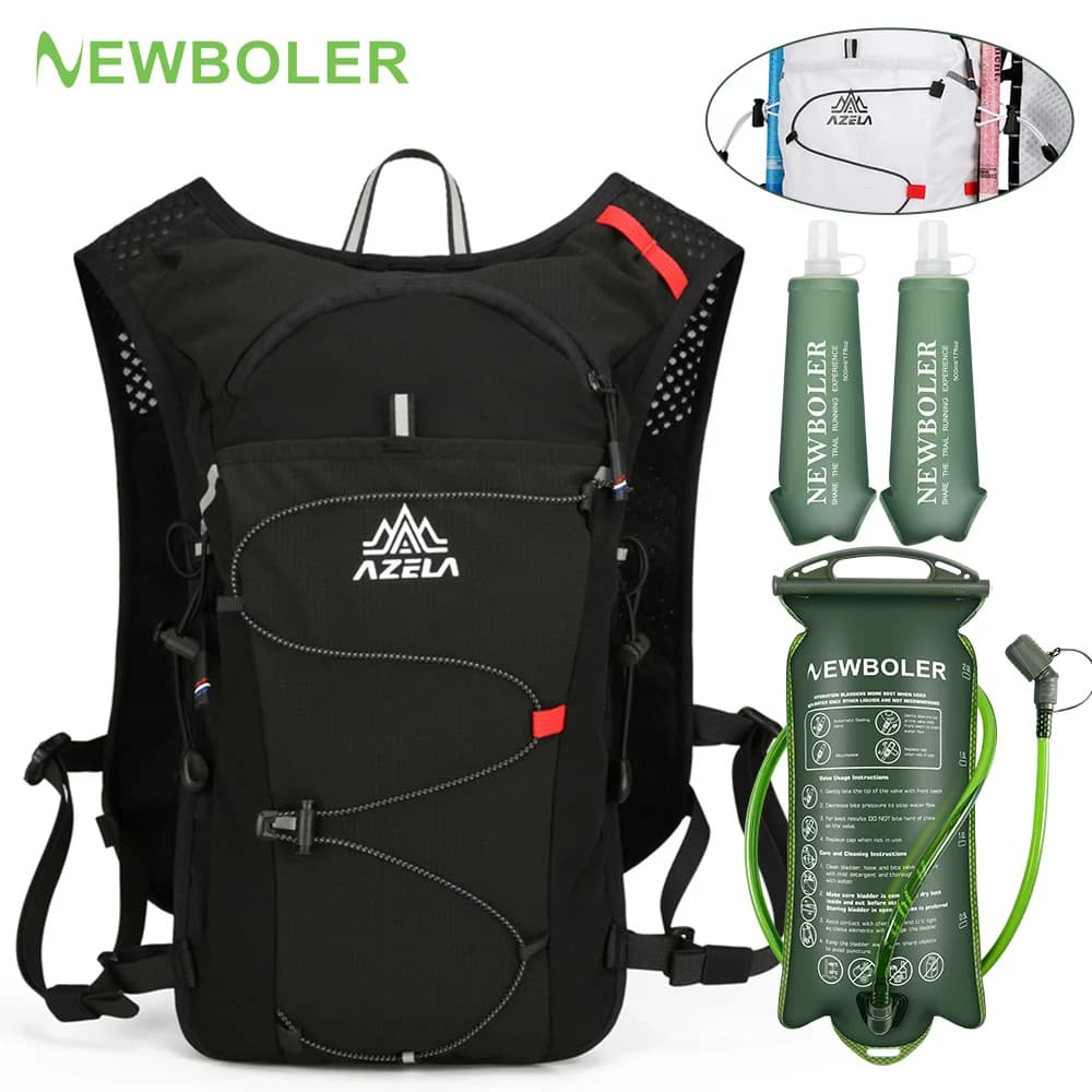 NEWBOLER Breathable Hydration Vest Trail Running Backpacks Lightweight Cycling Run Jogging Marathon Backpack Riding Climbing Bag