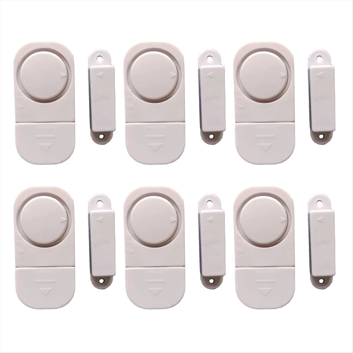 6Sets/Pack Wireless Anti Theft Apartment Burglar Alert Door Alarm Window for Home Security DIY Magnetic Sensor