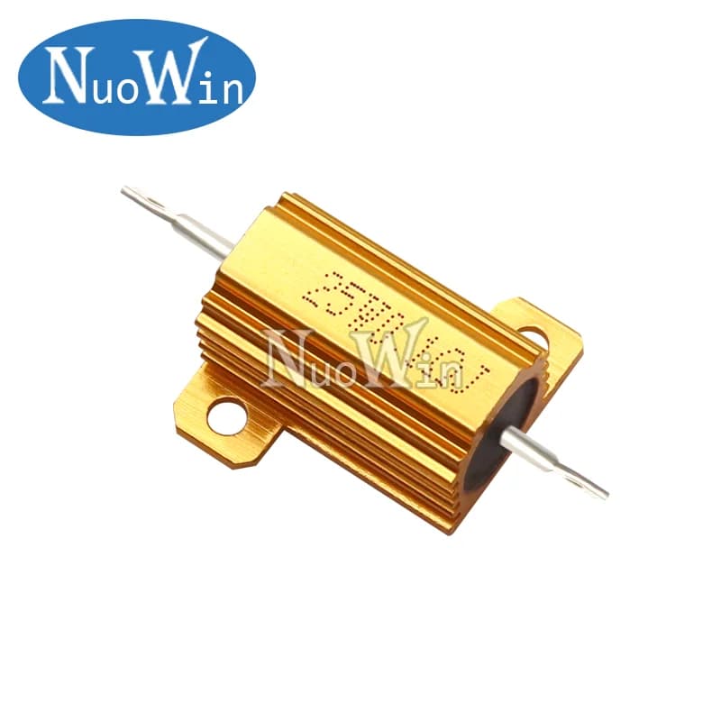 10W 25W Aluminum Power Metal Shell Case Wirewound Resistor 0.01 ~ 30K 0.1 1 2 3 4 5 6 8 10 20 25 100 150 1K 10K ohm RX24