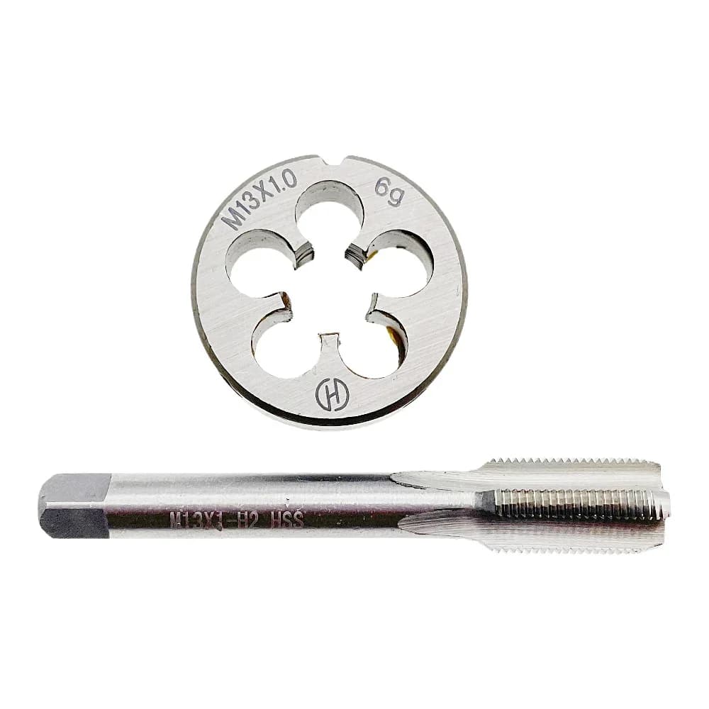 M13 x 1 Tap & Die RH M13 x 1 Metric Thread Tap Die Set Threading Tool Right Hand HSS M13x1 Tap and Die Set Drill Tools