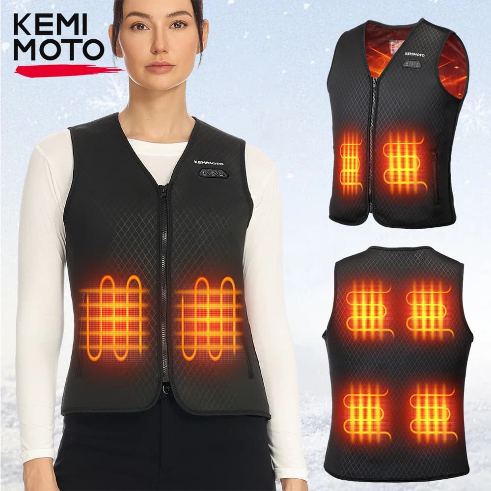 Unisex Heated Vest with 6 Heating Areas Warm Inner USB Electric for Winter Outdoor Sports Motorcycle Riding Skiing Fishing Gear
