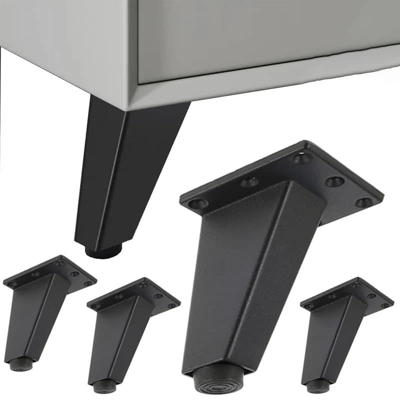 4/8Pcs Furniture Legs Pads  Aluminum Alloy Sofa Bed Feet Heavy Duty Solid Square Sloping Table Cabinet Replacement