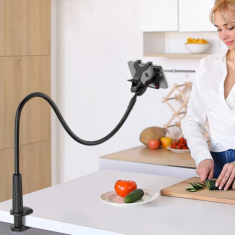 80cm Phone Holder Stand Lazy Bracket Headrest Bed 360 Flexible Long Arms Clamp Mount For iPhone Samsung and 3.5~6.7" Device