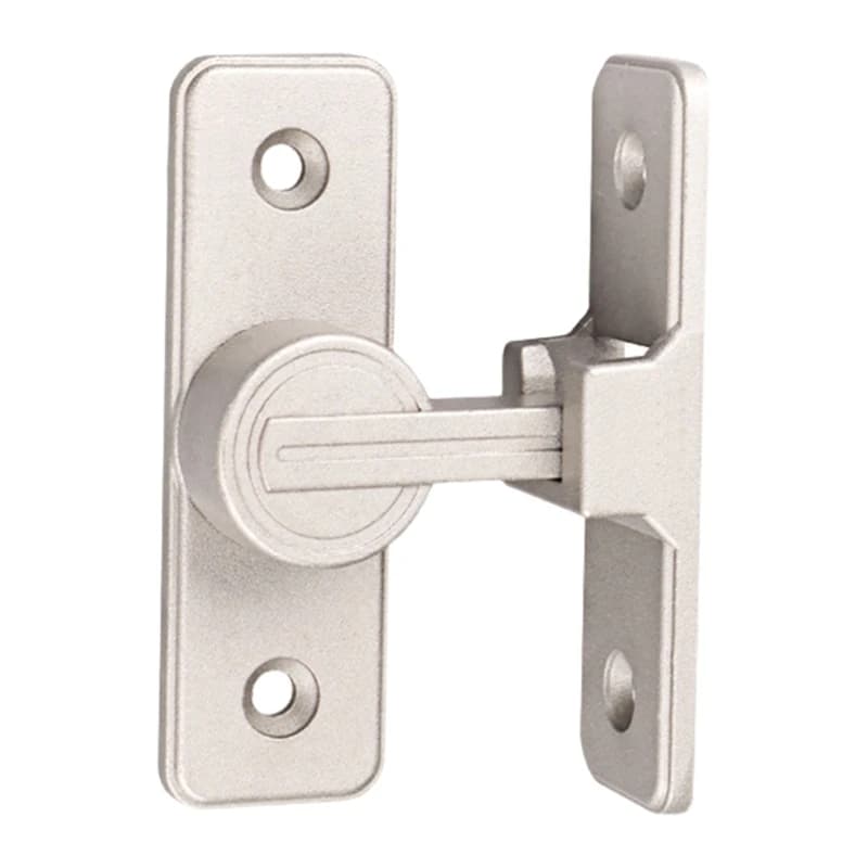 Heavy Duty Sliding Door Security Latches 90 Degree Locking Mechanism Aluminum Security Door Lock with Mounting Screws Dropship