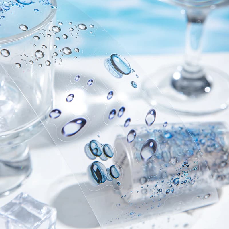 6packs/LOT The shape of water Series decorative fresh PET tape