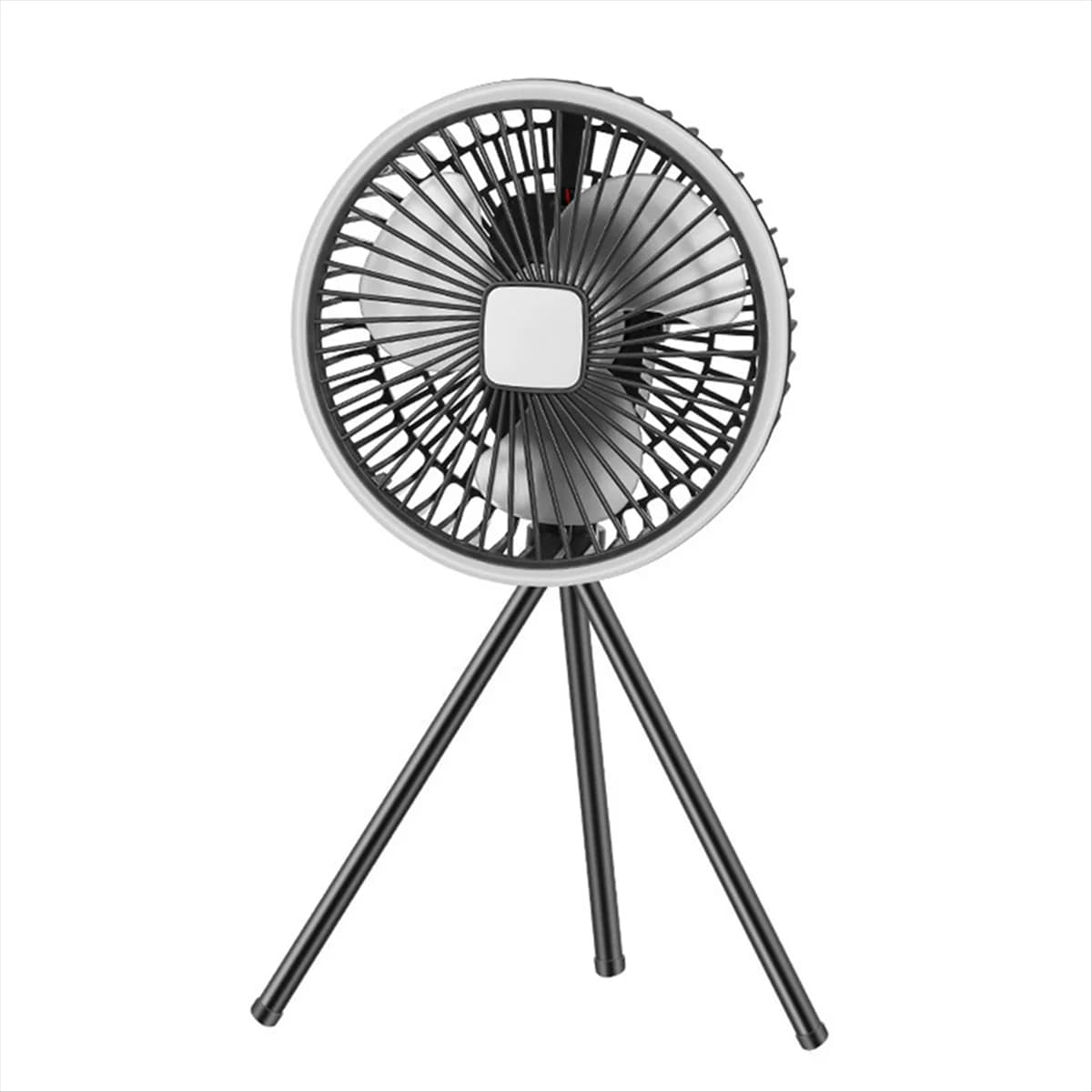 10000mAh Camping Fan Rechargeable Desktop Portable Air Circulator Wireless Ceiling Electric Fan with Power Tripod Gray