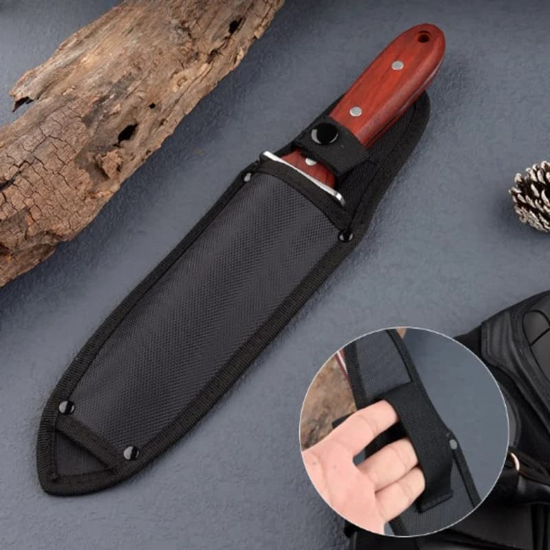 Professional 7" Stainless Steel Garden Knife Blade with Protective Coating Full-Tang with Oxford Sheath for Cutting and Planting