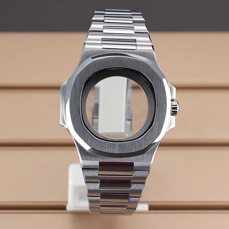 40mm Watch Cases Watchband Parts Sapphire Crystal Glass For Modified Nautilus Seiko nh34 Nh35 Nh36 Movement Waterproof 316 Steel