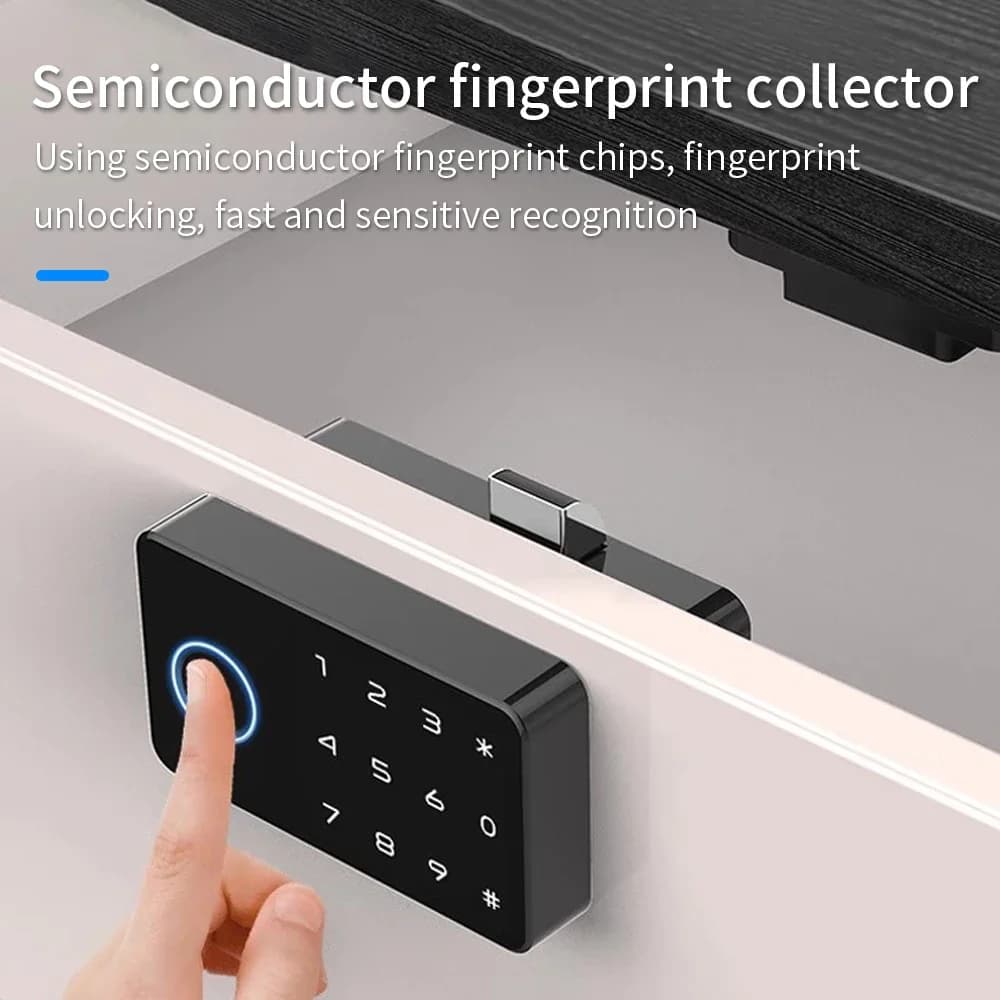 Tuya Smart Fingerprint No Punch Cam Lock Cabinet Lock Door Drawer Filing Cabinet Post Mail Box Furniture Locker Cupboard Locks