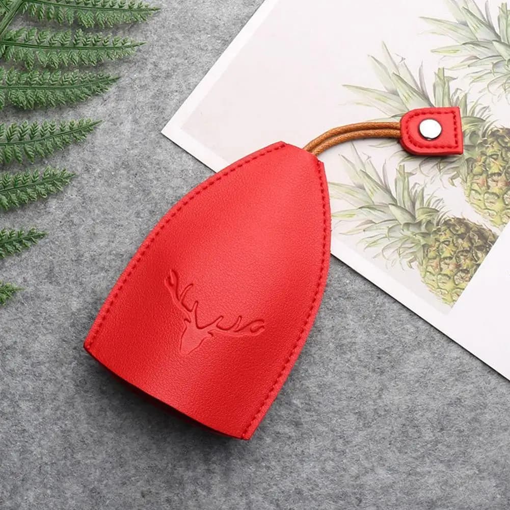 Christmas Elk Key Box Cute Pull Out Key Wallets Case PU Leather Key Case Pull Type Pocket Key Holder For Keys Leather keychain