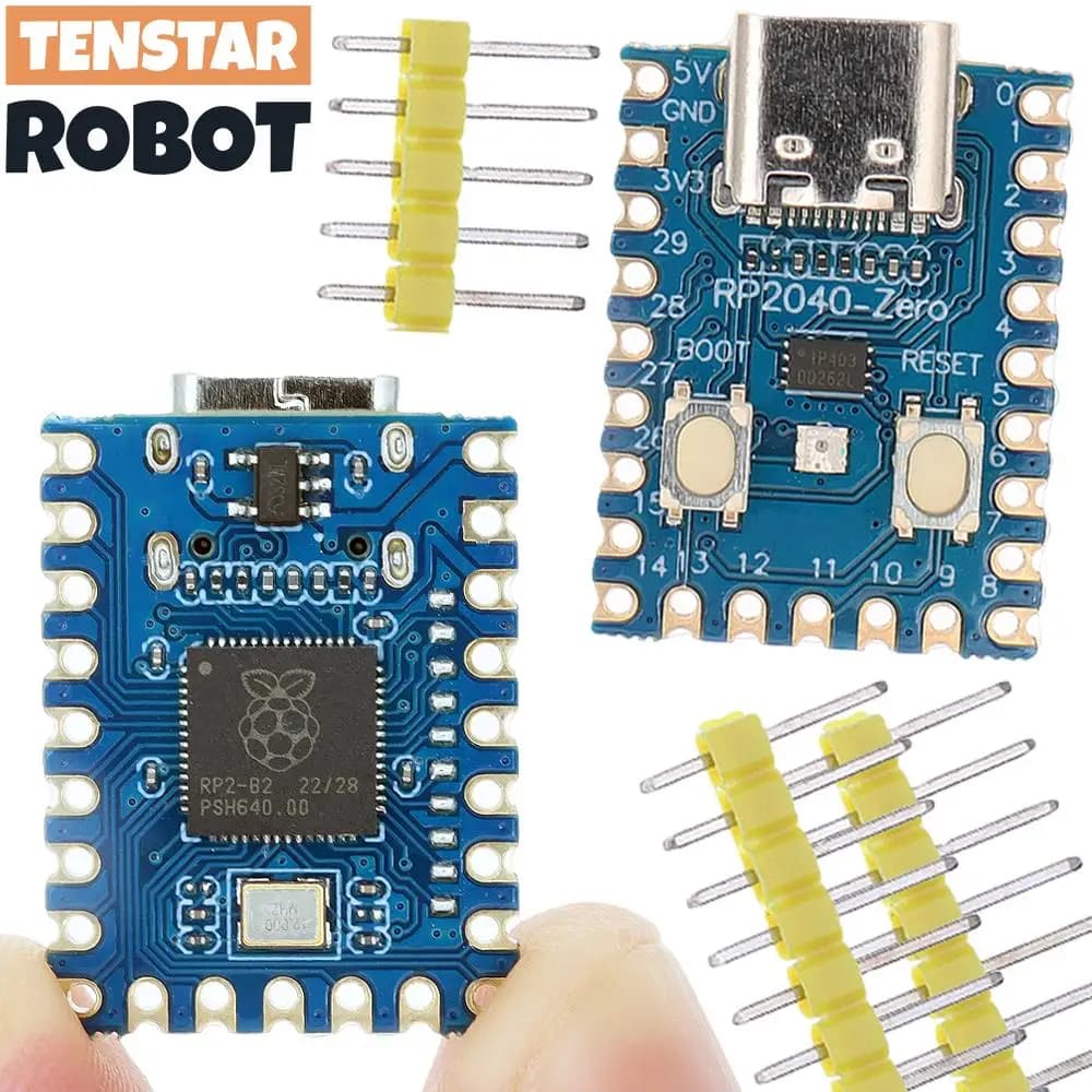 TENSTAR RP2040-Zero RP2040 for Raspberry Pi Microcontroller PICO Development Board Module Dual-Core 2MB Flash RP2350