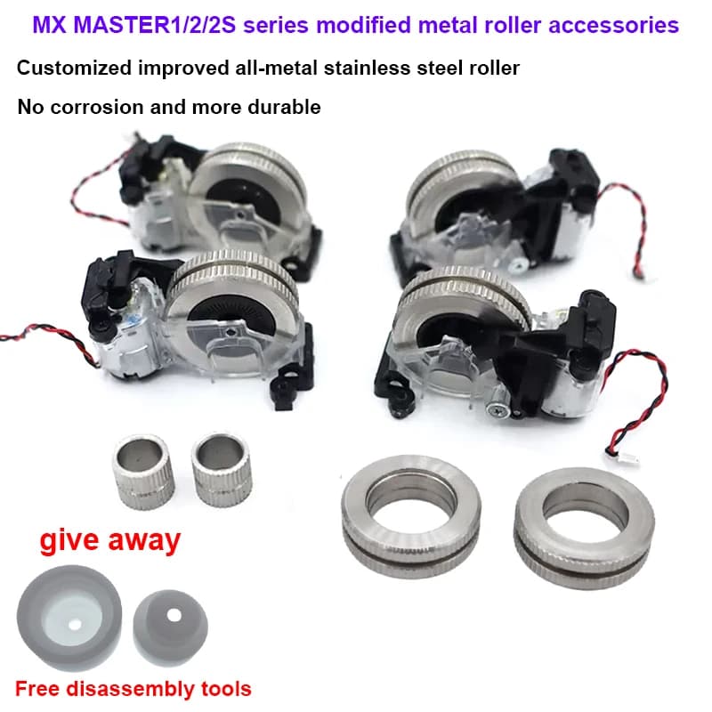 Customizing for compatib MX Master 1/2s Wireless Mouse with Upgraded Metal Scroll Wheel, Side Buttons,and Motherboard Components