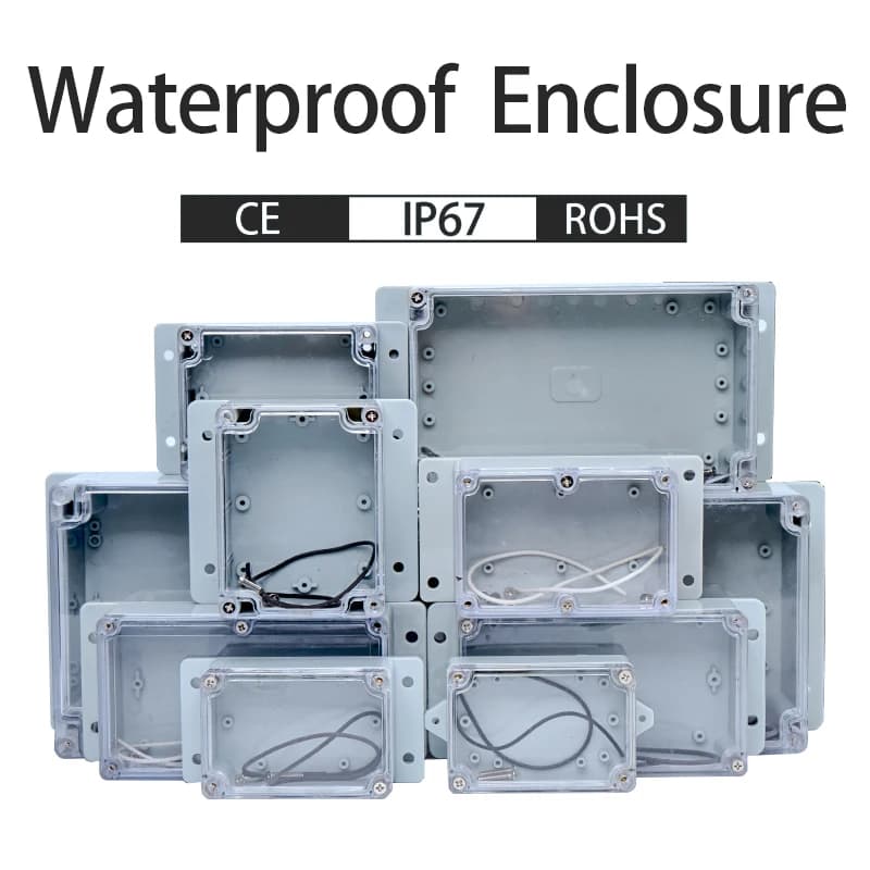 IP67 Plastic Transparent Box Waterproof Enclosure Electronic Project Outdoor Instrument Electrical Project Box Junction Housing